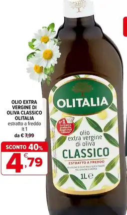 Iperal Olio extra vergine di oliva classico olitalia estratto a freddo offerta