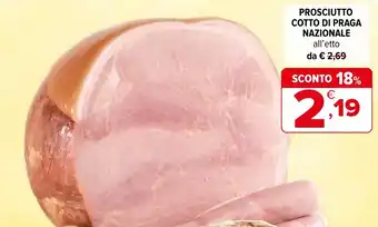 Iperal Prosciutto cotto di praga nazionale offerta