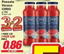 Prix Quality Passata Verace CIRIO offerta