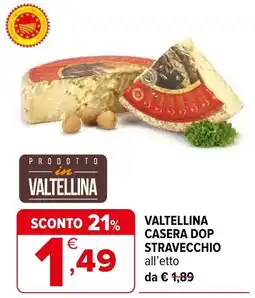 Iperal Valtellina casera dop stravecchio offerta