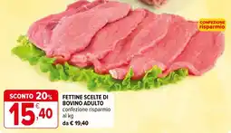 Iperal Fettine scelte di bovino adulto offerta