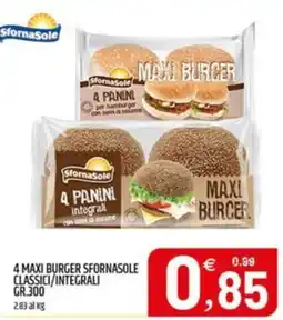 Ard Discount 4 maxi burger sfornasole classici/integrali offerta