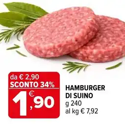 Iperal Hamburger di suino offerta