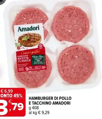 Iperal Hamburger di pollo e tacchino AMADORI offerta