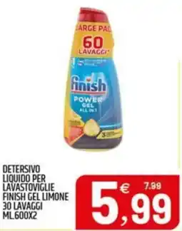 Ard Discount Detersivo liquido per lavastoviglie finish gel limone offerta