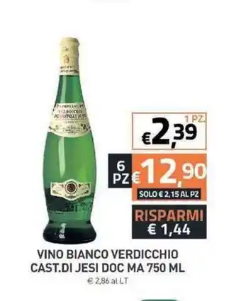 TuoDi Verdicchio Cast. Di Jesi Doc Ma Vino Bianco 750ml offerta