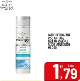 Ard Discount Latte detergente viso antiage tale of essence acido ialuronico offerta
