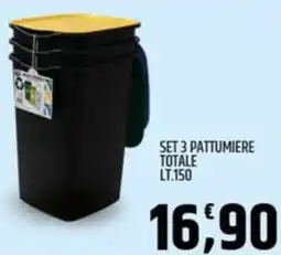 Ard Discount Set 3 pattumiere totale offerta