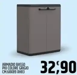 Ard Discount Armadio basso piu colore grigio cm.68x89 xh83 offerta