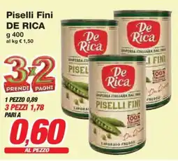 Prix Quality Piselli Fini DE RICA offerta