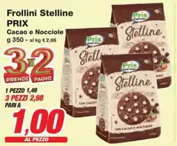 Prix Quality Frollini Stelline PRIX Cacao e Nocciole offerta