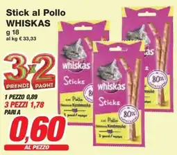 Prix Quality Stick al Pollo WHISKAS offerta