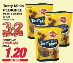 Prix Quality Tasty Minis PEDIGREE Pollo e Anatra offerta