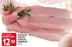 Iperal Sottili di filetto di pollo sanfelice offerta