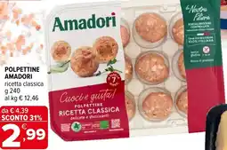 Iperal Polpettine amadori ricetta classica offerta