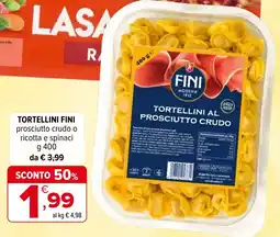 Iperal Tortellini fini prosciutto crudo o ricotta e spinaci offerta