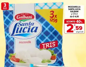 Iperal Mozzarella santa lucia GALBANI offerta