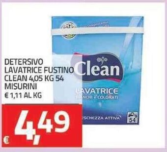 TuoDi Clean Detersivo Lavatrice Fustino 4,05 kg 54 misurini offerta