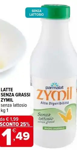 Iperal Latte senza grassi zymil senza lattosio offerta