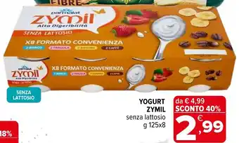 Iperal Yogurt zymil senza lattosio offerta