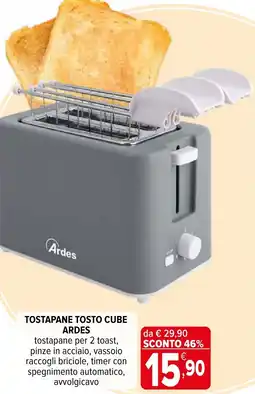 Iperal Tostapane tosto cube ARDES offerta