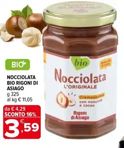 Iperal Bio nocciolata bio rigoni di asiago offerta