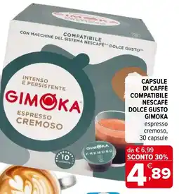 Iperal Capsule di caffè compatibile nescafé dolce gusto gimoka espresso cremoso, offerta