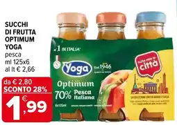 Iperal Succhi di frutta optimum yoga pesca offerta