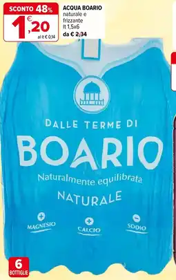 Iperal Acqua boario naturale e frizzante offerta