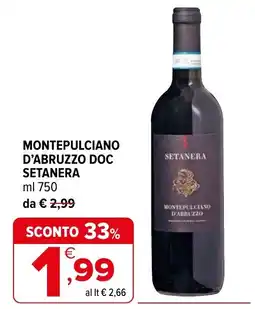 Iperal Montepulciano d'abruzzo doc SETANERA offerta