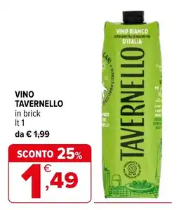 Iperal Vino tavernello in brick offerta