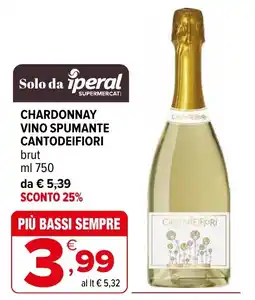 Iperal Chardonnay vino spumante cantodeifiori brut offerta
