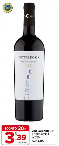 Iperal Vini salento igp NOTTE ROSSA offerta