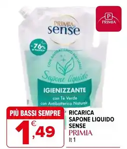 Iperal Ricarica sapone liquido sense PRIMIA offerta