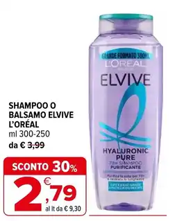 Iperal Shampoo o balsamo elvive L'ORÉAL offerta