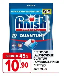 Iperal Detersivo lavastoviglie quantum powerball FINISH offerta