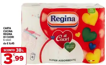 Iperal Carta cucina REGINA DI CUORI offerta