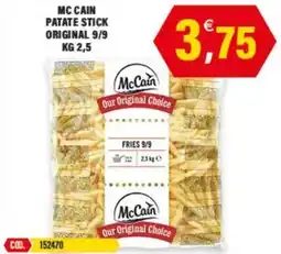 Adhoc Mc cain patate stick original 9/9 offerta