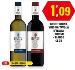 Adhoc Botte buona vino da tavola d'italia rosso, bianco offerta