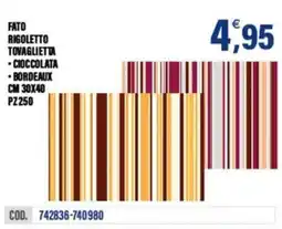 Adhoc Fato rigoletto tovaglietta cioccolata, bordeaux offerta