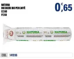 Adhoc Naturia bicchieri bio per caffè cc 80 offerta