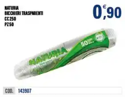 Adhoc Naturia bicchieri trasparenti cc 250 offerta