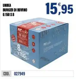 Adhoc Unika burger di bovino offerta