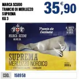 Adhoc Marca scudo trancio di merluzzo suprema offerta