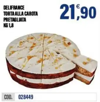 Adhoc Delifrance torta alla carota pretagliata offerta