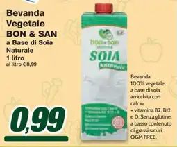 Prix Quality Bevanda Vegetale BON & SAN a Base di Soia Naturale offerta