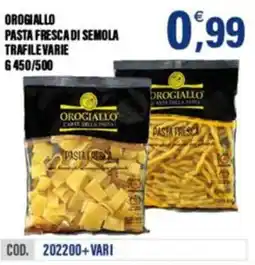 Adhoc Orogiallo pasta fresca di semola trafile varie offerta