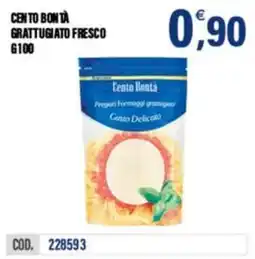 Adhoc Cento bontà grattugiato fresco offerta
