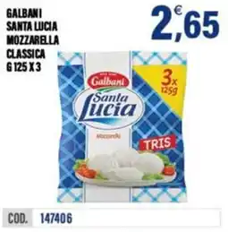 Adhoc Galbani santa lucia mozzarella classica offerta