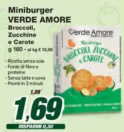 Prix Quality Miniburger VERDE AMORE Broccoli, Zucchine e Carote offerta